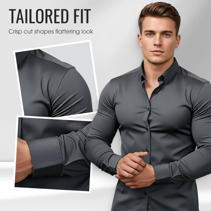 🔥VIIMEISEN PÄIVÄN ALE 50% POIS🔥Miesten yksivärinen kauluspaita, pitkähihainen kauluspaita