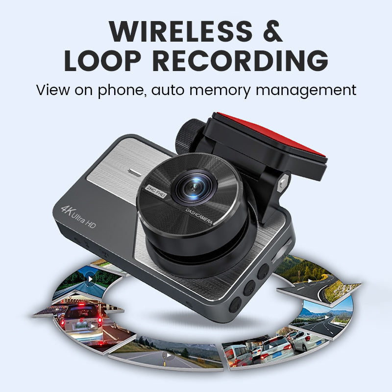 📹  50% NYT POIS PÄÄLTÄ! ✨ 4K Ultra HD -auton kojelautakamera - Yönäkö & Silmukkatallennus Wi-Fi- ja mobiilisovellusyhteydellä 🚗🌙