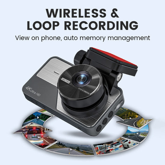 📹  50% NYT POIS PÄÄLTÄ! ✨ 4K Ultra HD -auton kojelautakamera - Yönäkö & Silmukkatallennus Wi-Fi- ja mobiilisovellusyhteydellä 🚗🌙