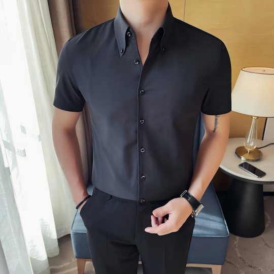 Klasyczna męska koszula z długim rękawem o dopasowanym kroju