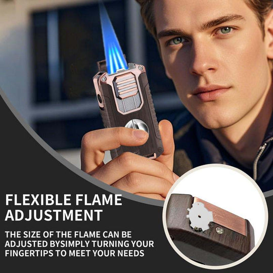 🖤Black Friday Offer: 50% OFF🔥5-in-1 Refillable Cigar Torch Lighter with Cutter
