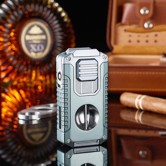 🖤Black Friday Offer: 50% OFF🔥5-in-1 Refillable Cigar Torch Lighter with Cutter