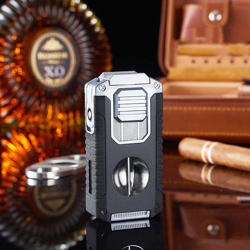 🖤Black Friday Offer: 50% OFF🔥5-in-1 Refillable Cigar Torch Lighter with Cutter