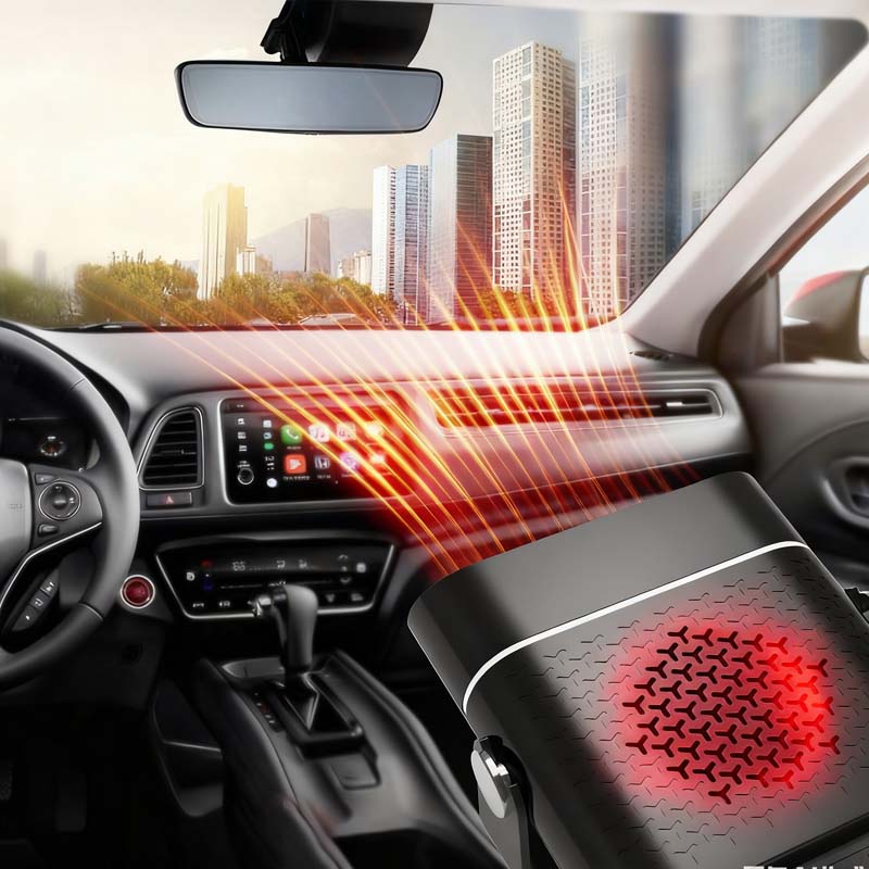 Przenośny grzejnik samochodowy 2 w 1 z możliwością obrotu o 360°
