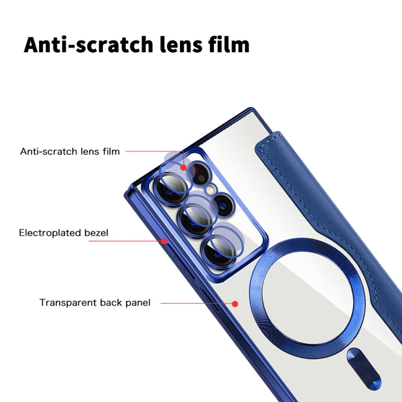 Gift Choice - Uusi nahkakuvioitu läppäpuhelinkotelo Samsungille