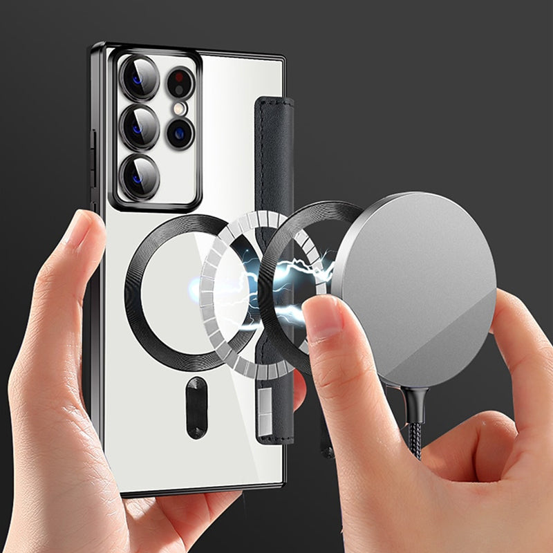 Gift Choice - Uusi nahkakuvioitu läppäpuhelinkotelo Samsungille