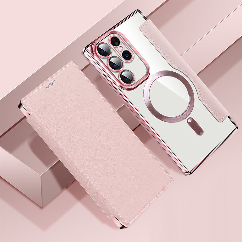 Gift Choice - Uusi nahkakuvioitu läppäpuhelinkotelo Samsungille