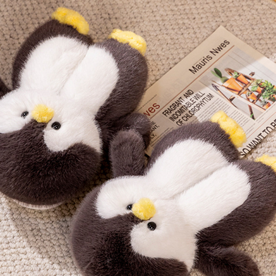 Plush Penguin Animal Slippers