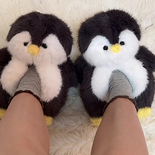 Plush Penguin Animal Slippers