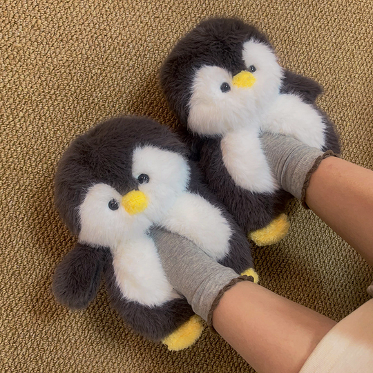 Plush Penguin Animal Slippers