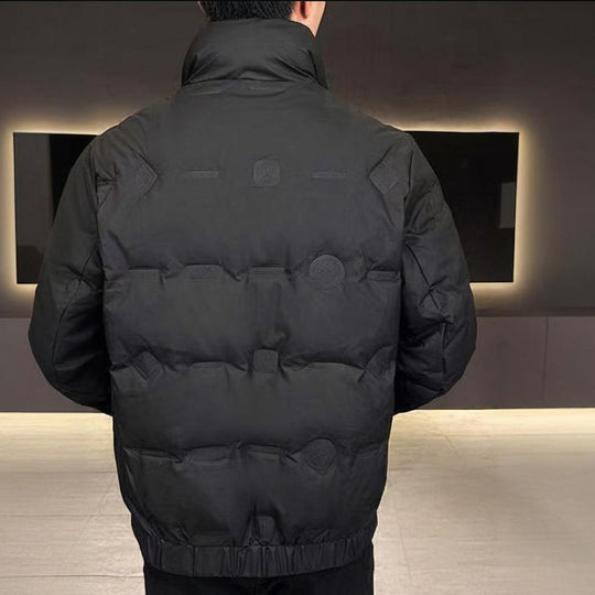 Moški modni lahek termo puhovec s stoječim ovratnikom