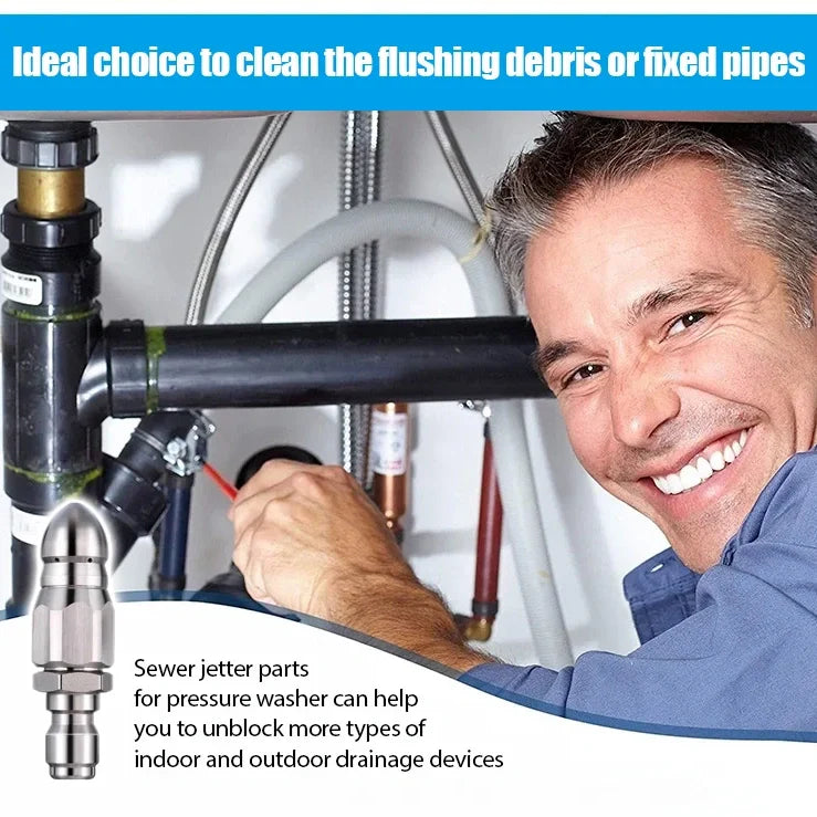 Powerful Pipe Cleaning and Unclogging Nozzle