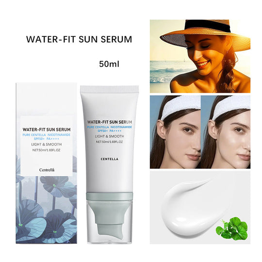 Hyalu-Cica Water-Fit Sun Serum UV 50ml (OTC) - Lightweight Sunscreen for Daily Use, Korean Sunscreen, Watery and Creamy Texture, Sunscreen for Sensitive Skin