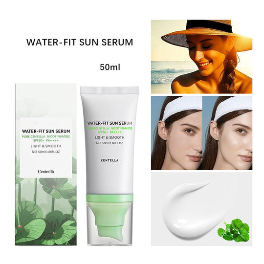 Hyalu-Cica Water-Fit Sun Serum UV 50ml (OTC) - Lightweight Sunscreen for Daily Use, Korean Sunscreen, Watery and Creamy Texture, Sunscreen for Sensitive Skin