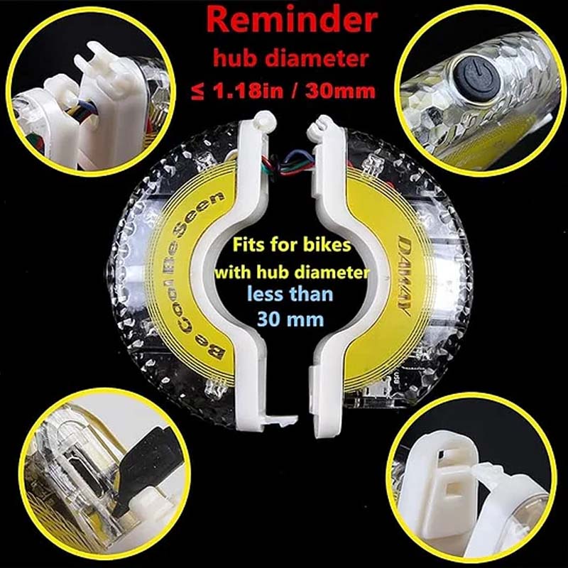 ✨ LED Cycling Wheel Hub Light for Night Riding