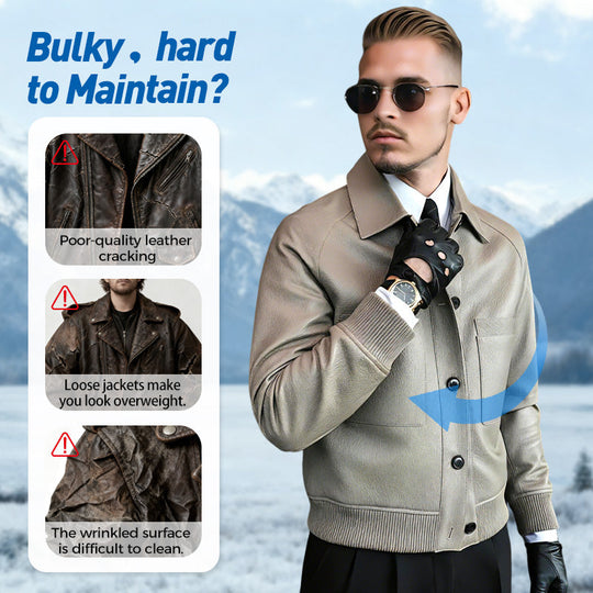 ⏰2025 High-End Bespoke💥💥Men's Classic Faux Leather Jacket