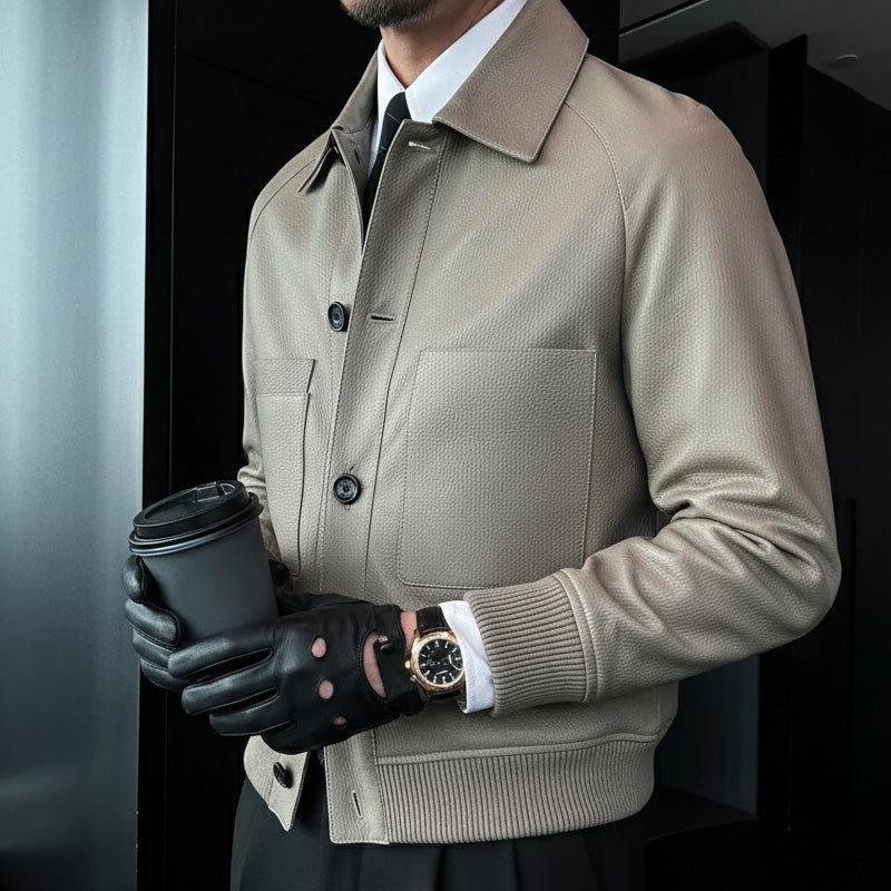 ⏰2025 High-End Bespoke💥💥Men's Classic Faux Leather Jacket