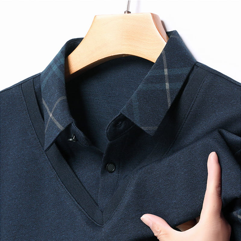 Muški lažni dvodijelni pleteni pulover