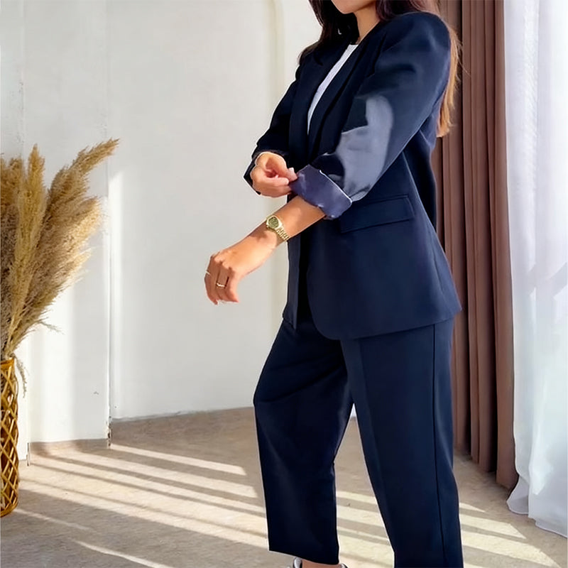 Women's Classic Blazer & Pants 2-Piece Set