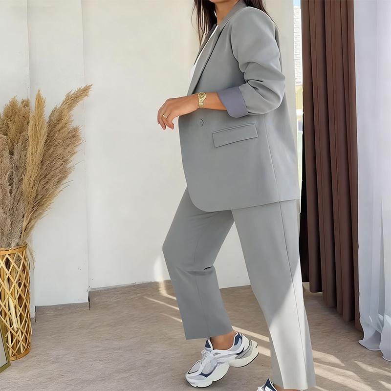 Women's Classic Blazer & Pants 2-Piece Set