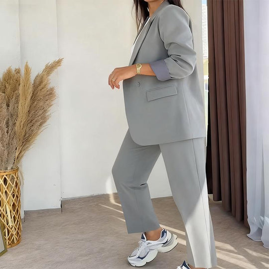 Women's Classic Blazer & Pants 2-Piece Set