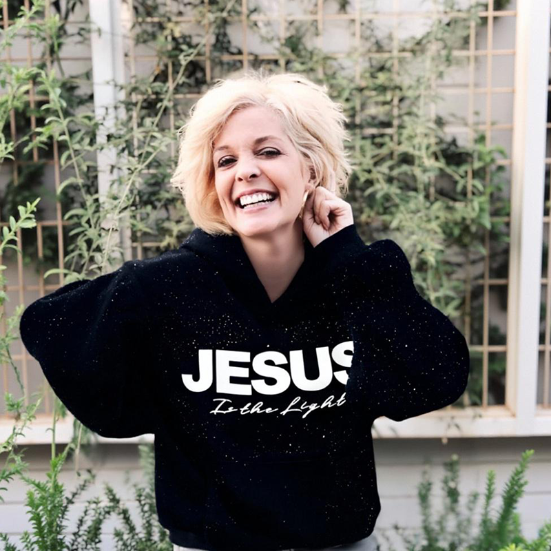 💖LAST DAY SALE 50% OFF🥰Chic Sparkling Sequins JESUS Is the Light Hoodie