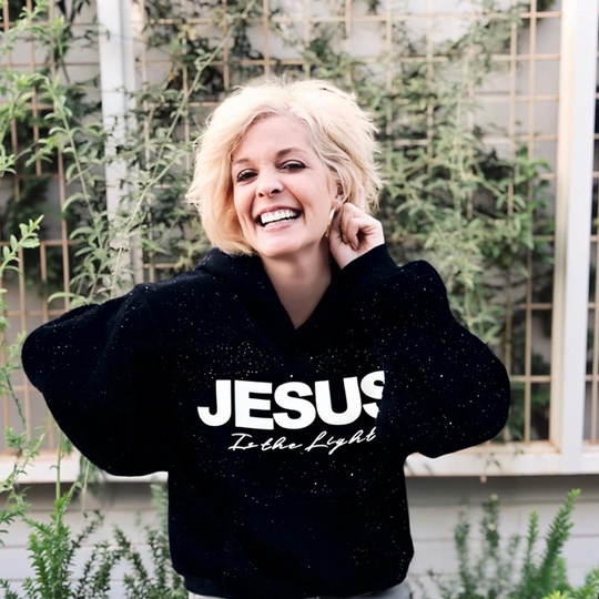💖LAST DAY SALE 50% OFF🥰Chic Sparkling Sequins JESUS Is the Light Hoodie