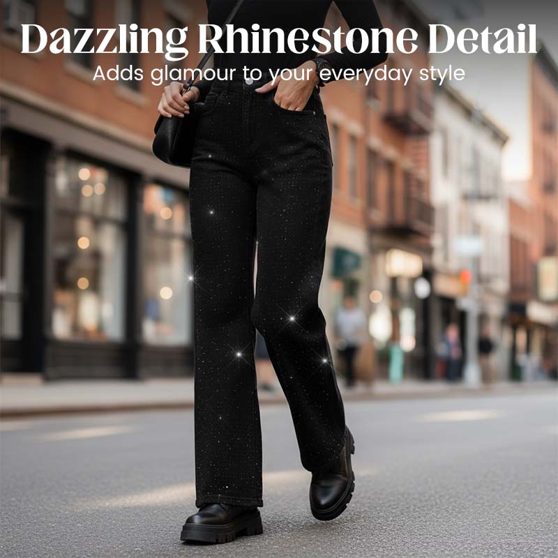 ⏳Limited-time 50% off⏰Women’s Stylish Rhinestone Embellished Jeans💎👖