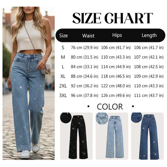 ⏳Limited-time 50% off⏰Women’s Stylish Rhinestone Embellished Jeans💎👖