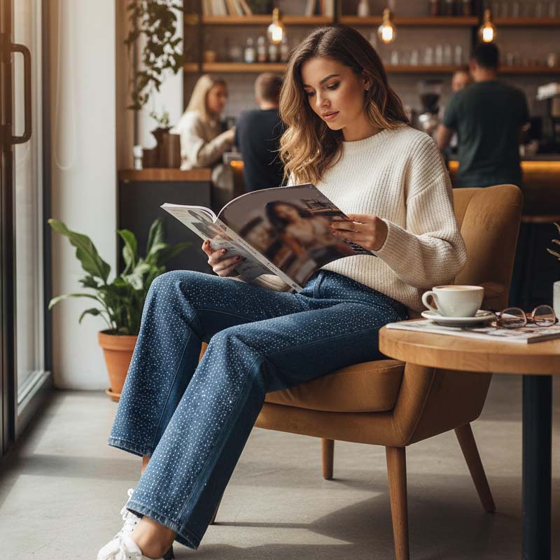 ⏳Limited-time 50% off⏰Women’s Stylish Rhinestone Embellished Jeans💎👖