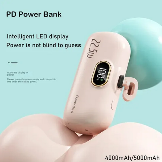 🔋✨👍5000mAh Mini Portable Charger Power Bank for phone