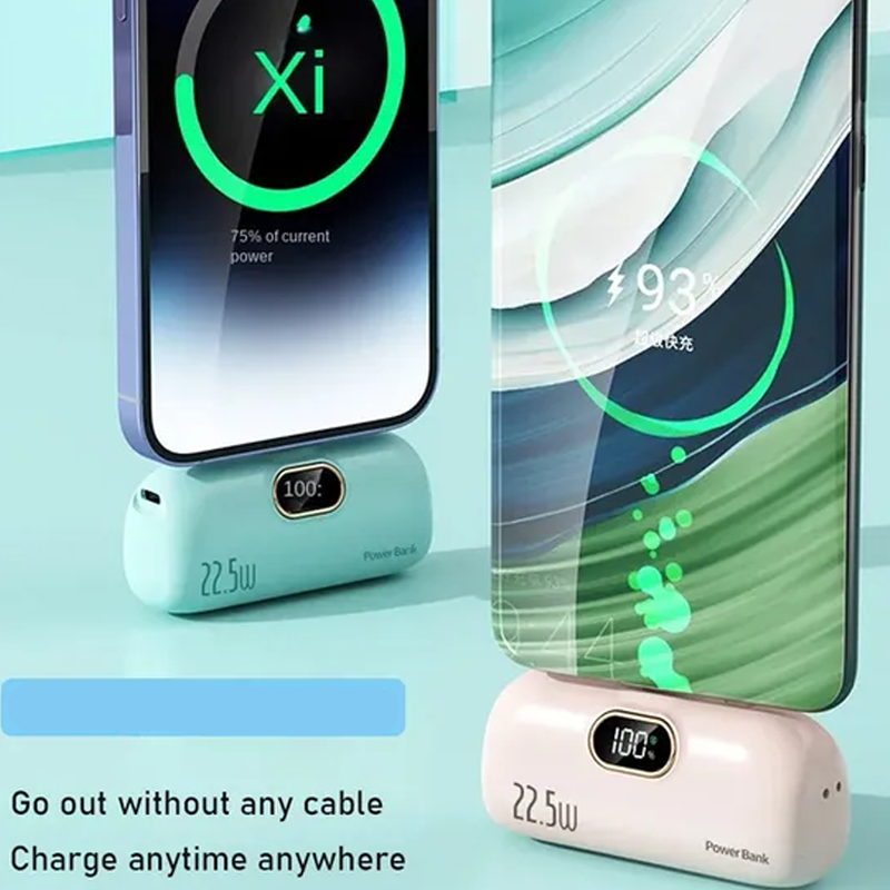 🔋✨👍5000mAh Mini Portable Charger Power Bank for phone