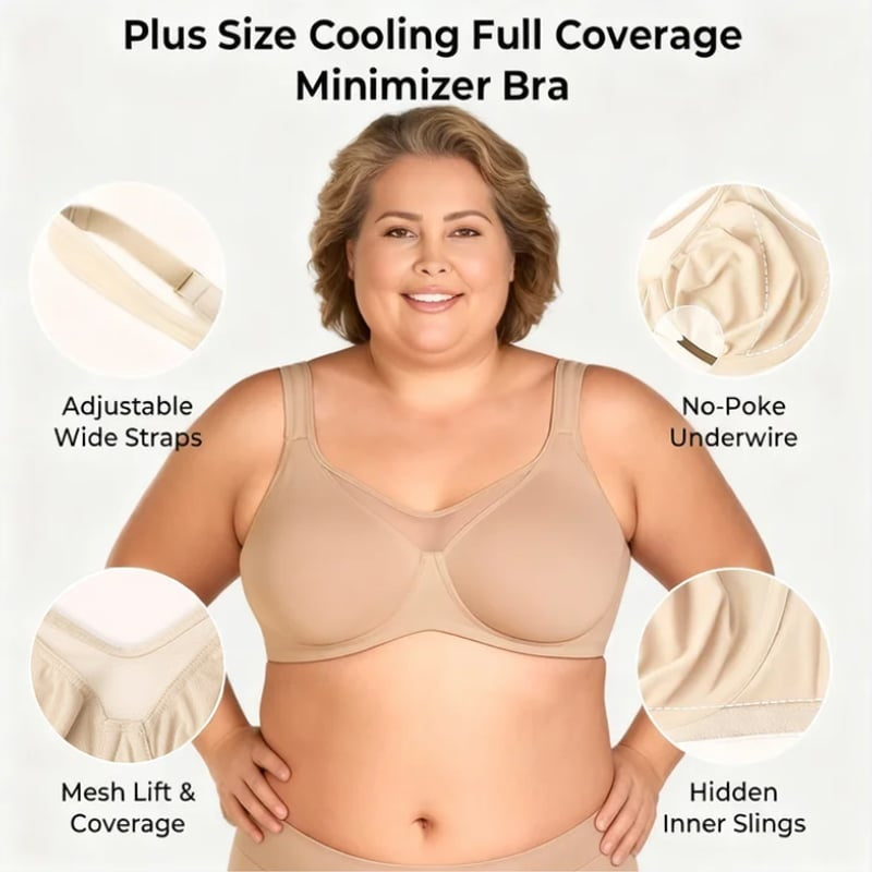 ⏳💐Hot Sale 50% OFF !!🖤Women's Elegant Sheer Full Coverage Non-padded Plus Size Bra