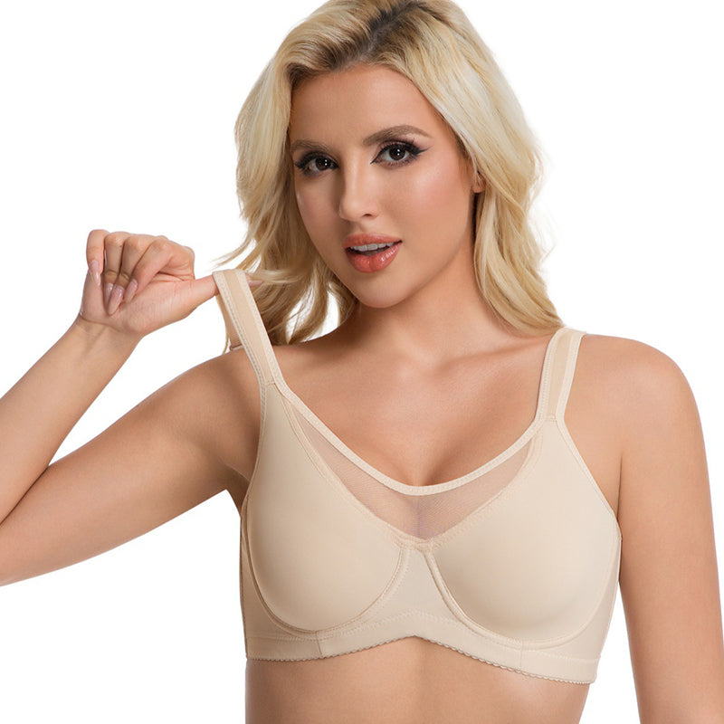 ⏳💐Hot Sale 50% OFF !!🖤Women's Elegant Sheer Full Coverage Non-padded Plus Size Bra
