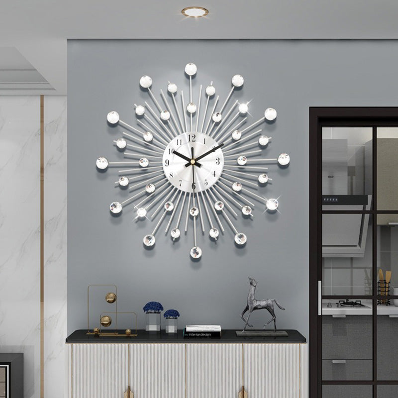 ✨ 50 % DE RÉDUCTION MAINTENANT ! 🕰️ Horloge murale strass – Mouvement silencieux, design étincelant et décoration élégante pour la maison 💎