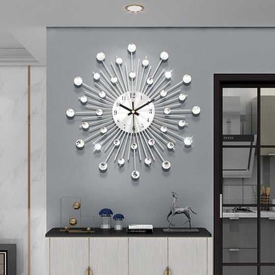 ✨ 50 % DE RÉDUCTION MAINTENANT ! 🕰️ Horloge murale strass – Mouvement silencieux, design étincelant et décoration élégante pour la maison 💎