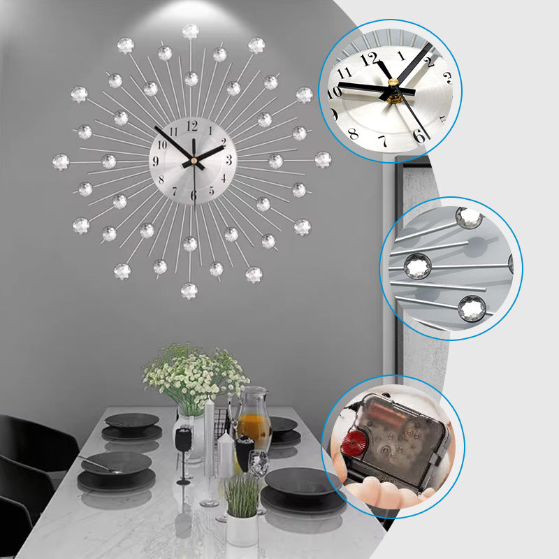 ✨ 50 % DE RÉDUCTION MAINTENANT ! 🕰️ Horloge murale strass – Mouvement silencieux, design étincelant et décoration élégante pour la maison 💎