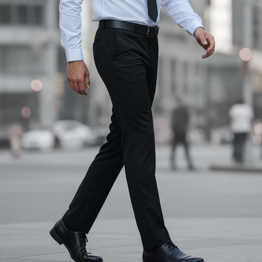 Pantalones de traje elásticos informales, ligeros y de ajuste clásico para hombre