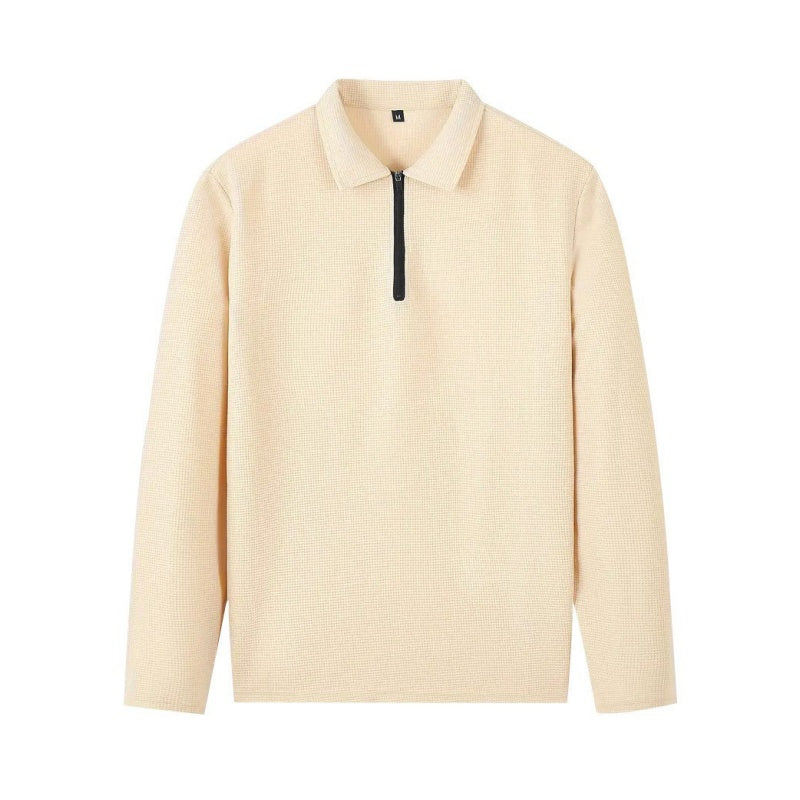 Completo da uomo con felpa in maglia waffle e pantaloni a gamba dritta