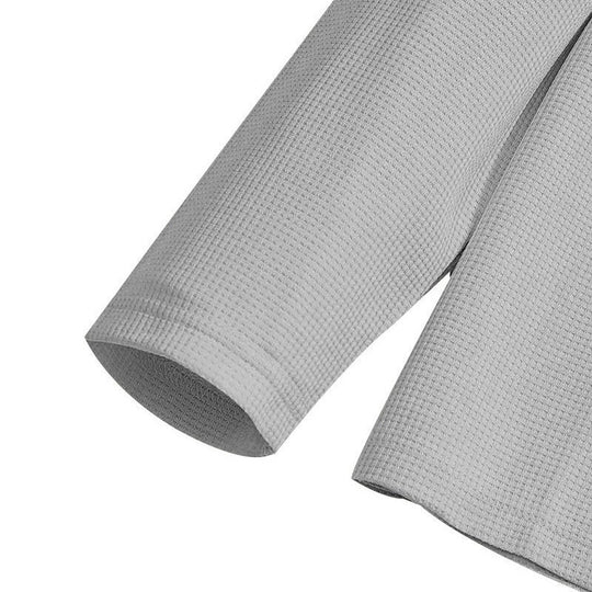 Completo da uomo con felpa in maglia waffle e pantaloni a gamba dritta