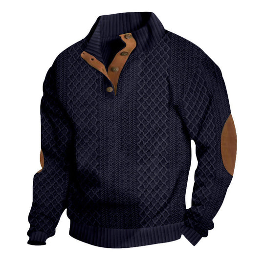 Miesten kuvioitu jacquard-kauluspaita