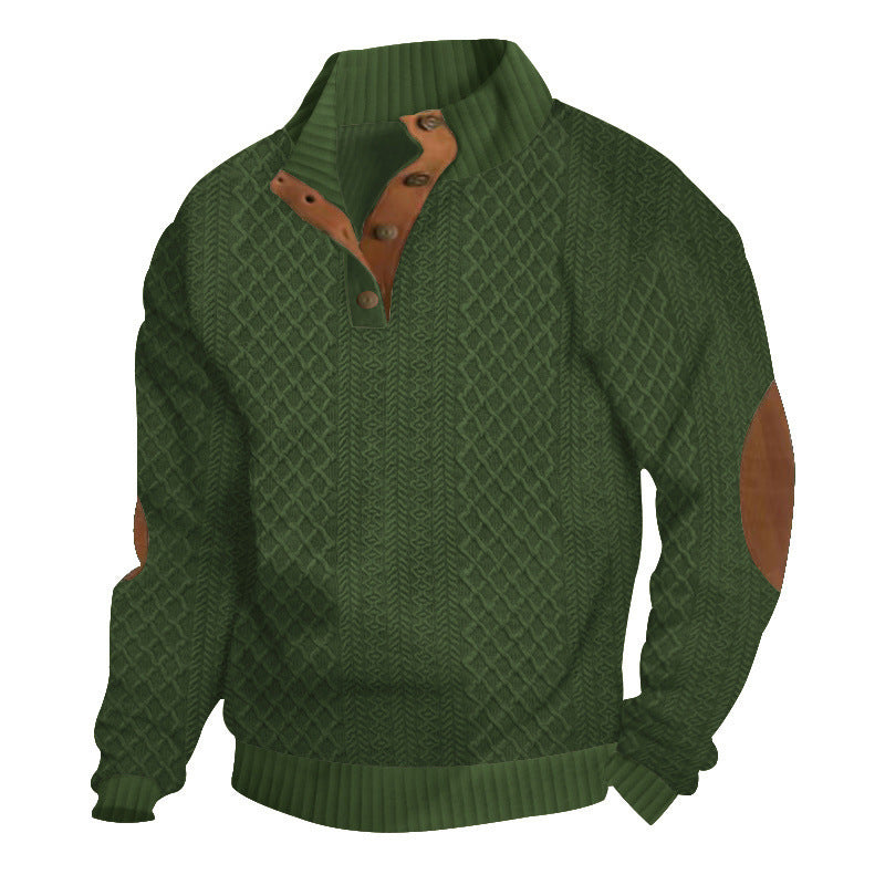 Miesten kuvioitu jacquard-kauluspaita
