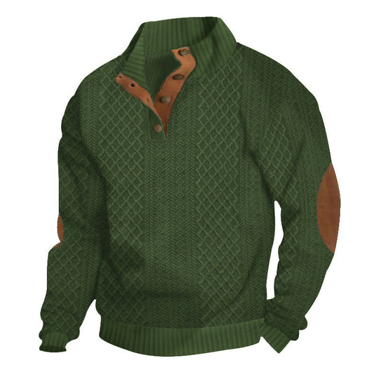 Miesten kuvioitu jacquard-kauluspaita