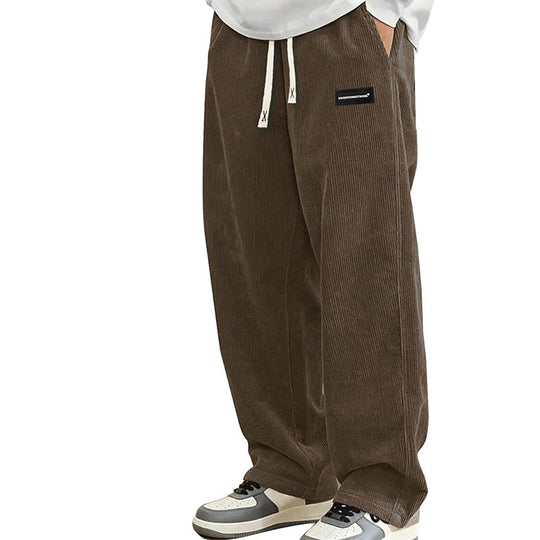 ✨🔥Pantaloni da uomo a gamba larga con coulisse e tasche