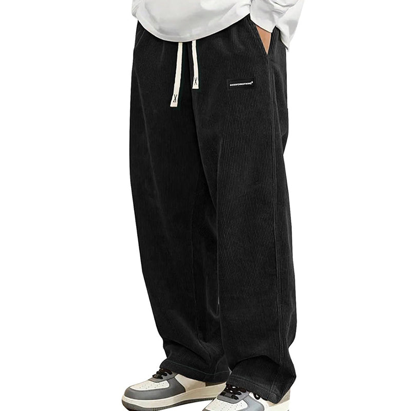 ✨🔥Pantaloni da uomo a gamba larga con coulisse e tasche