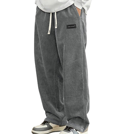 ✨🔥Pantaloni da uomo a gamba larga con coulisse e tasche