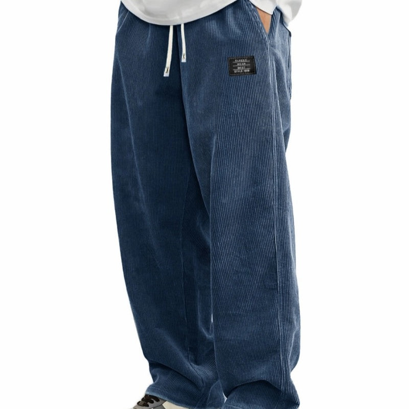 ✨🔥Pantaloni da uomo a gamba larga con coulisse e tasche