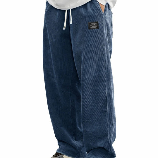 ✨🔥Pantaloni da uomo a gamba larga con coulisse e tasche