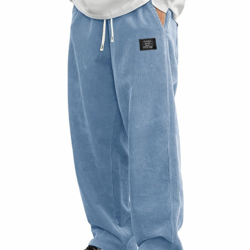 ✨🔥Pantaloni da uomo a gamba larga con coulisse e tasche