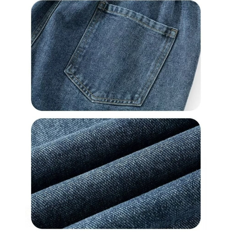 Jeans da uomo a gamba larga, vestibilità comoda, casual